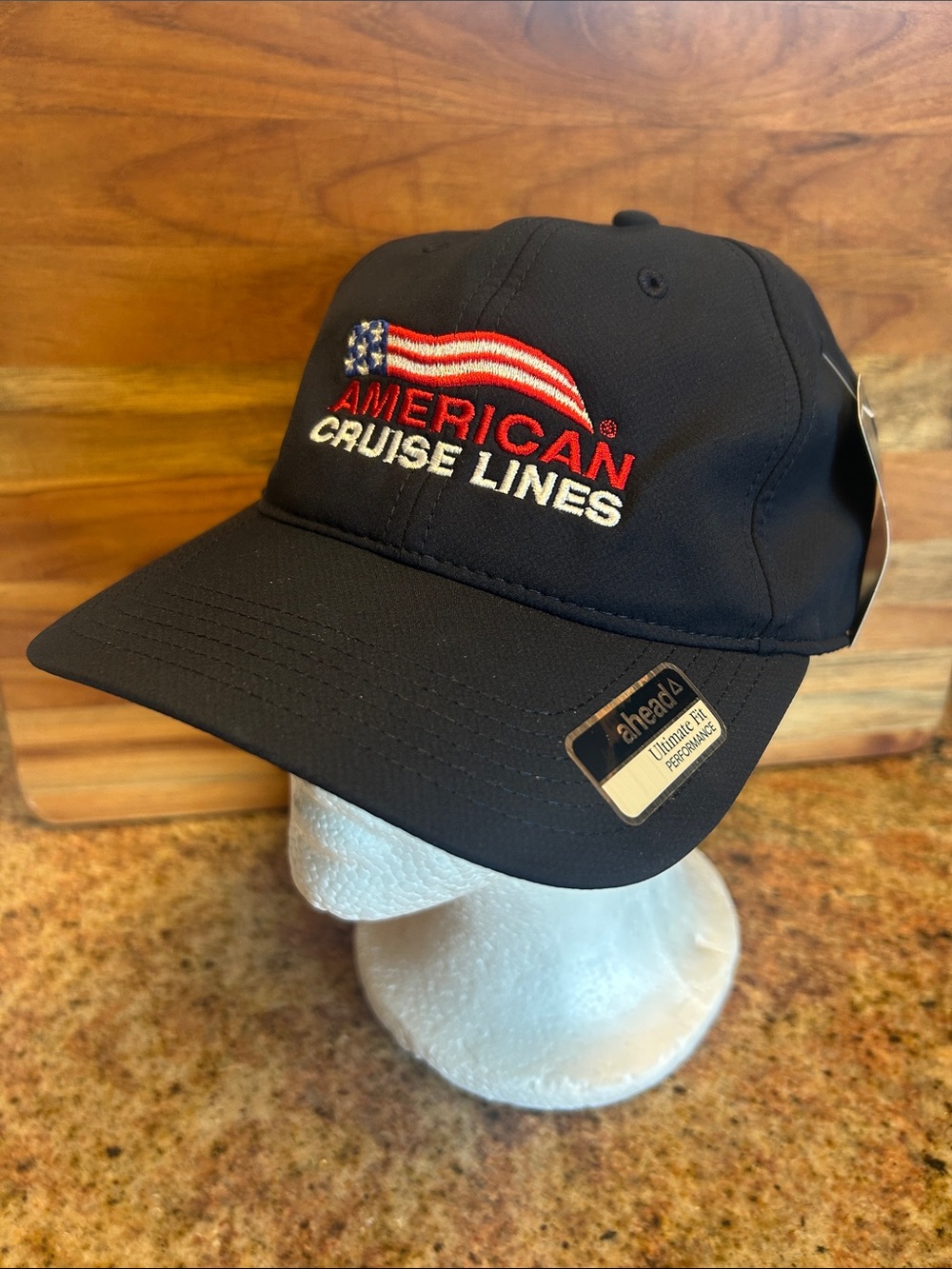 American Cruise Lines souvenir adjustable baseball cap Navy blue by Ahead USA